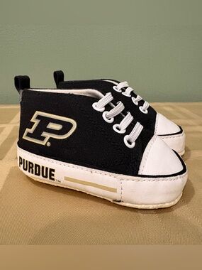 Baby Fanatic Purdue baby’s first sneakers 0-6 months black and gold